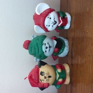 Carolling Trio Candles, set ot 3